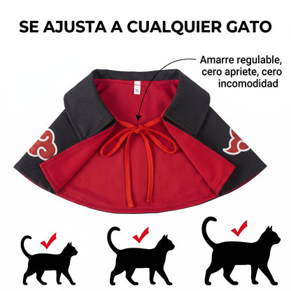 Capa Akatsuki para gatos