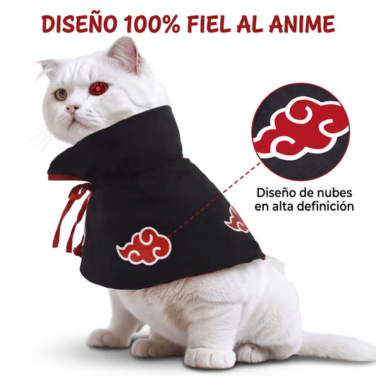 Capa Akatsuki para gatos