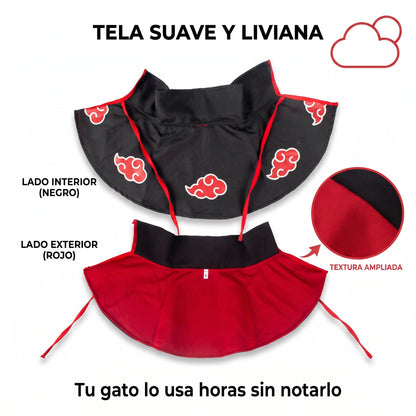 Capa Akatsuki para gatos